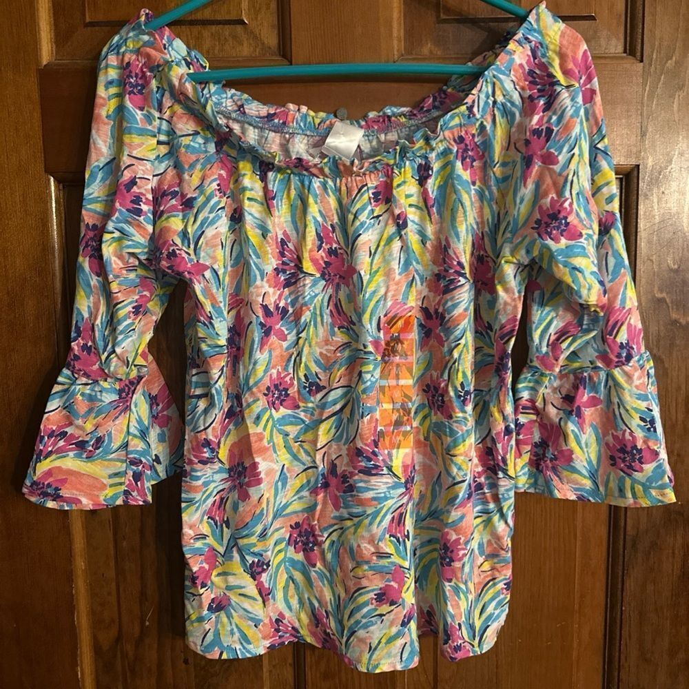 Stella Parker 3/4 Bell Sleve On/Off Shoulder Top Size M NWT